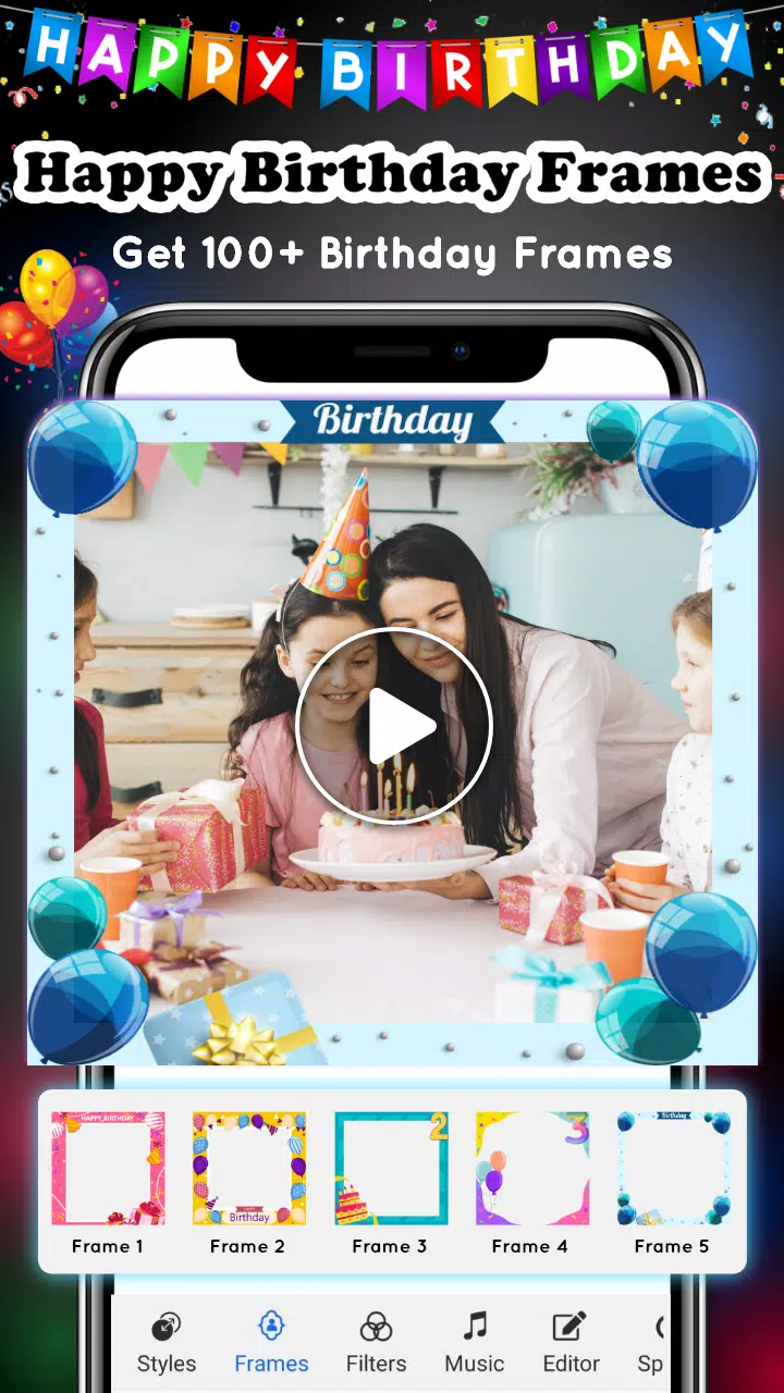 Birthday Video Maker Capture d'écran 1