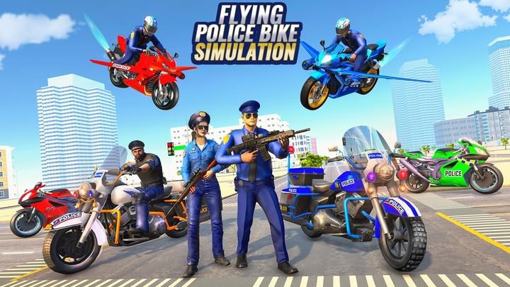 Flying Police Bike Games Schermafbeelding 3