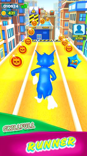 Cat Run : Tom Subway Runner 3D Ekran Görüntüsü 2