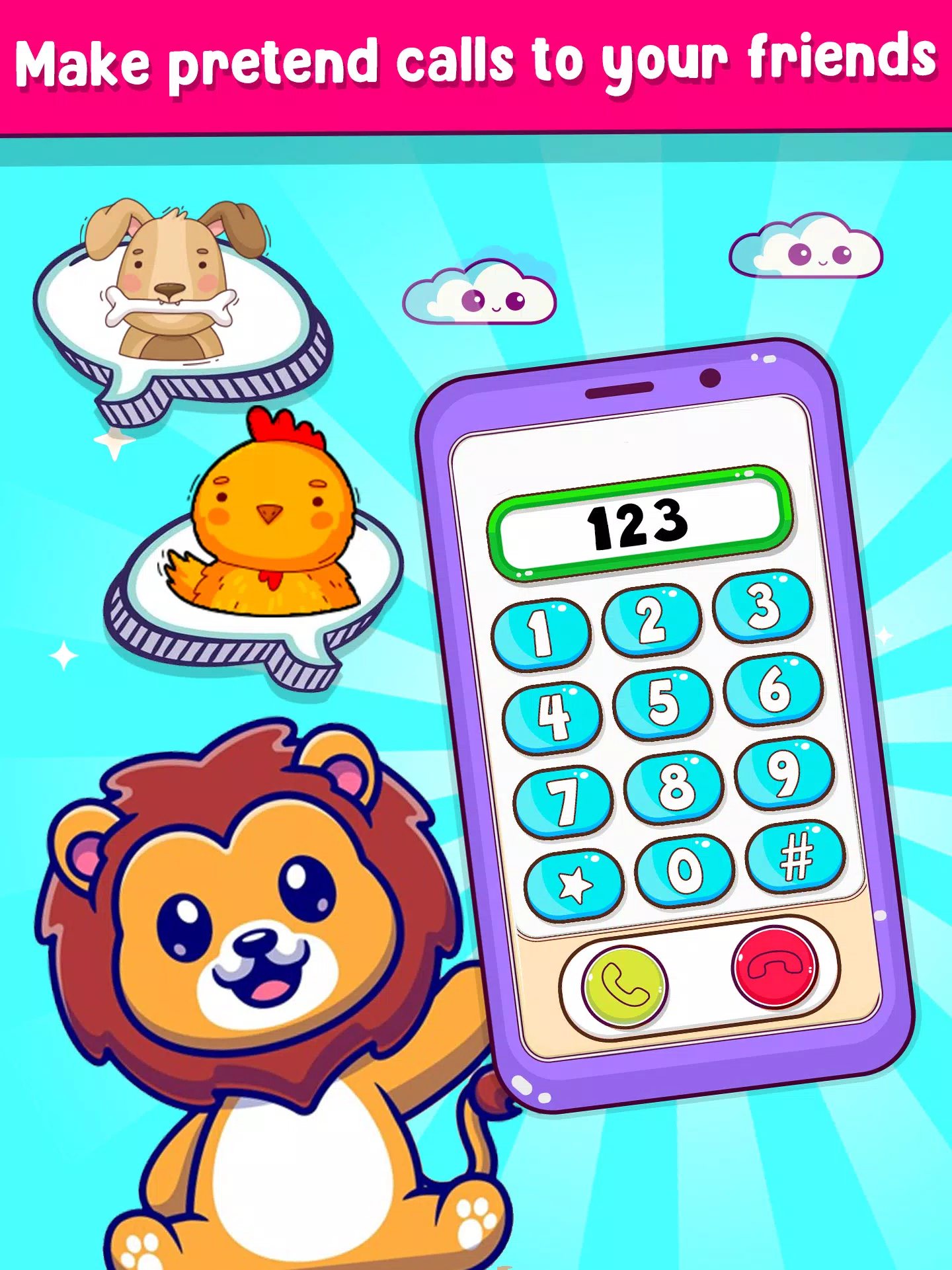 Musical Toy Phone Mobile Games Schermafbeelding 0