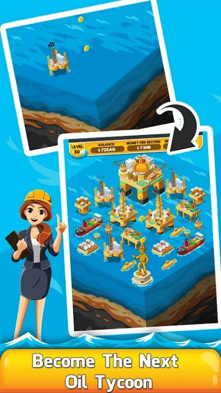 Oil Tycoon 2: Idle Miner Game Schermafbeelding 2