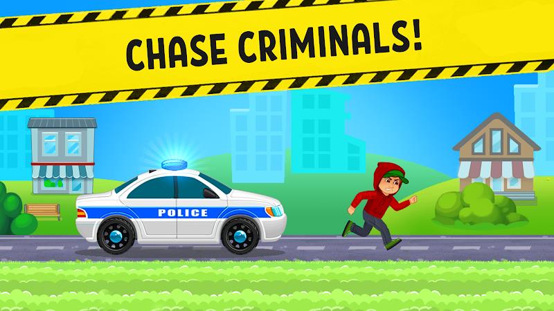 Police Car x Kids Racing Games Скриншот 1