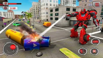 fire truck flying robot rescue Screenshot 0