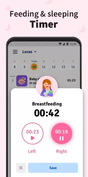 Baby Tracker - Breastfeeding Captura de pantalla 1