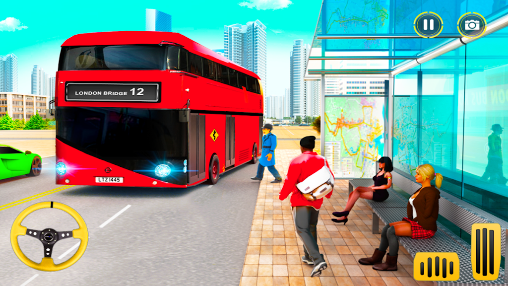 City Coach Bus Driving Sim 3D ဖန်သားပြင်ဓာတ်ပုံ 0