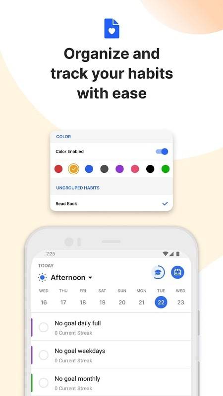 Habitify: 每日習慣追蹤器 螢幕截圖 2