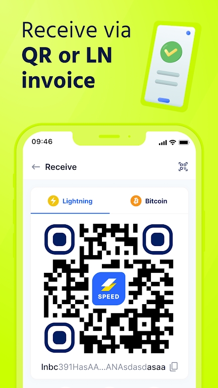 Speed Bitcoin Lightning Wallet Schermafbeelding 3