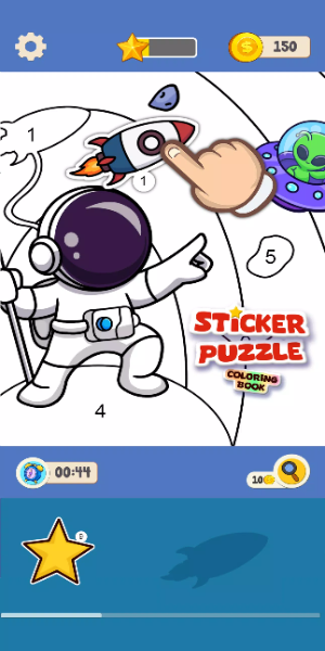 Sticker Puzzle - Coloring Book स्क्रीनशॉट 0