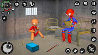 Spider Stick Hero Prison Break Schermafbeelding 0