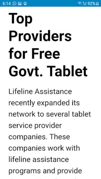 Free Government Tablets 螢幕截圖 1