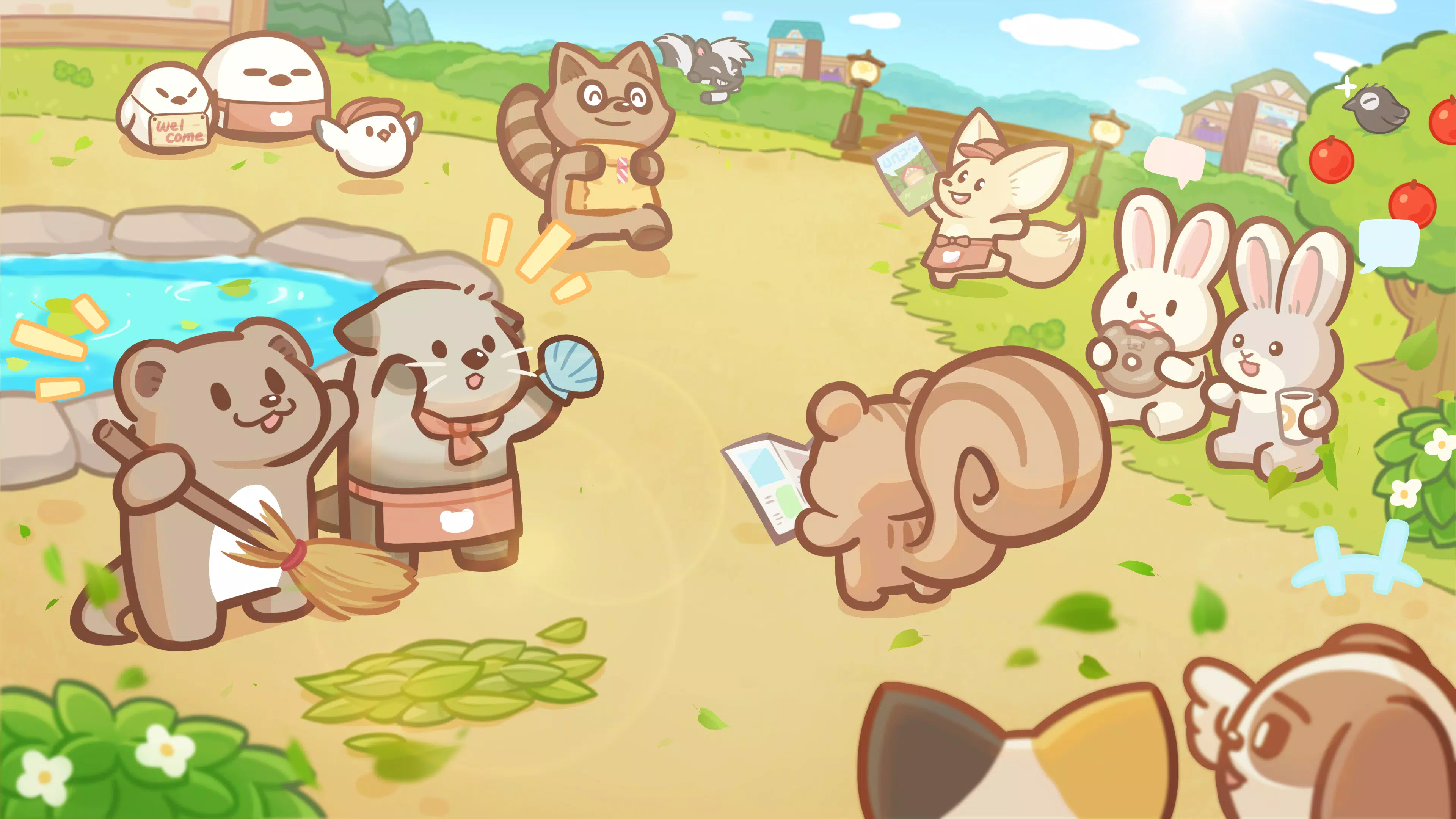 Welcome! Otter Town: cute game Скриншот 0