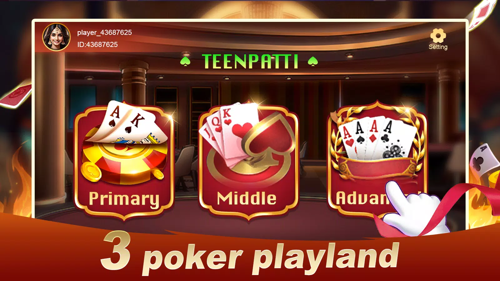 3 Poker Playland 螢幕截圖 0