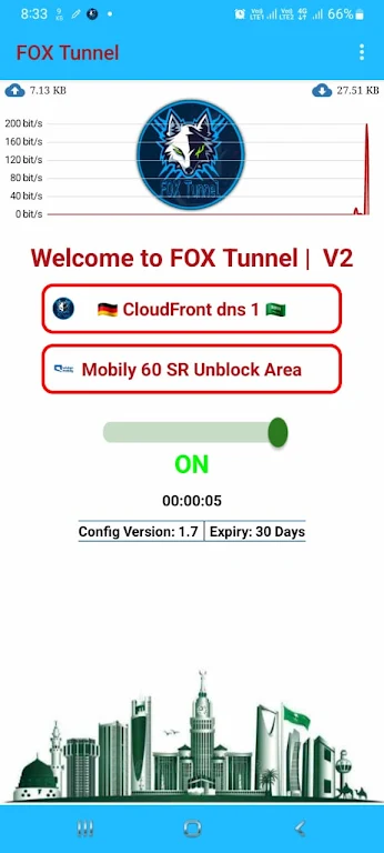 Fox Tunnel - Secure Fast VPN Captura de pantalla 1