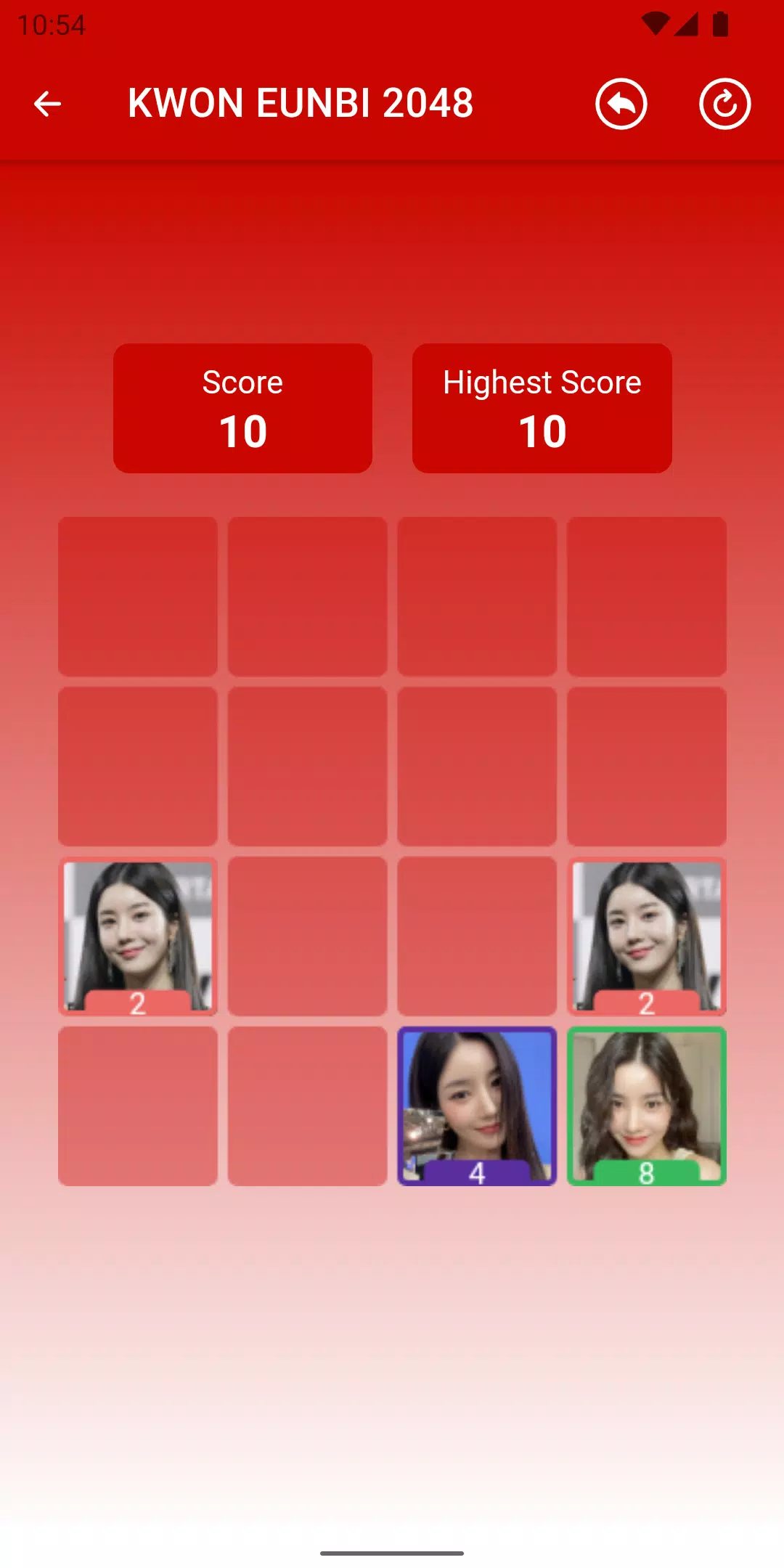 KWON EUNBI 2048 Game Ekran Görüntüsü 2