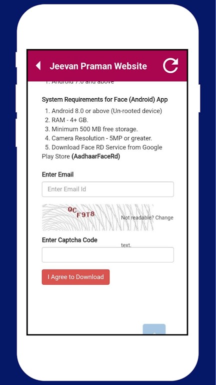 Aadhar Face Rd Authentication Screenshot 0