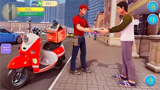 Food Delivery Boy Bike Game 3D Tangkapan skrin 0