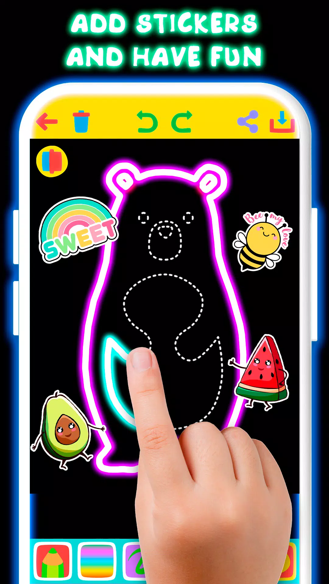 Drawing For Kids - Glow Draw スクリーンショット 3