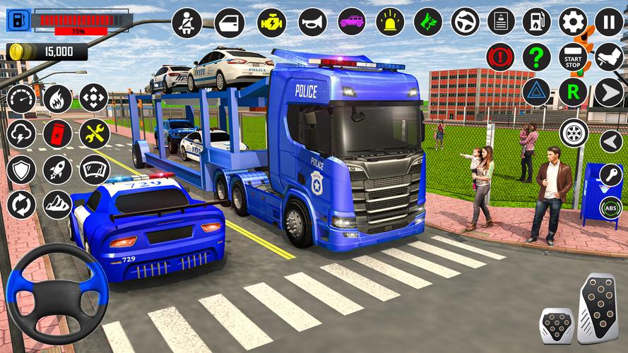 US Police-Car Transport Trucks スクリーンショット 1