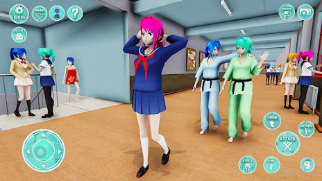 Anime Girl High School Life 3D Ảnh chụp màn hình 0