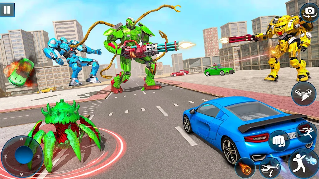 Octopus Robot Car Robot Game স্ক্রিনশট 2