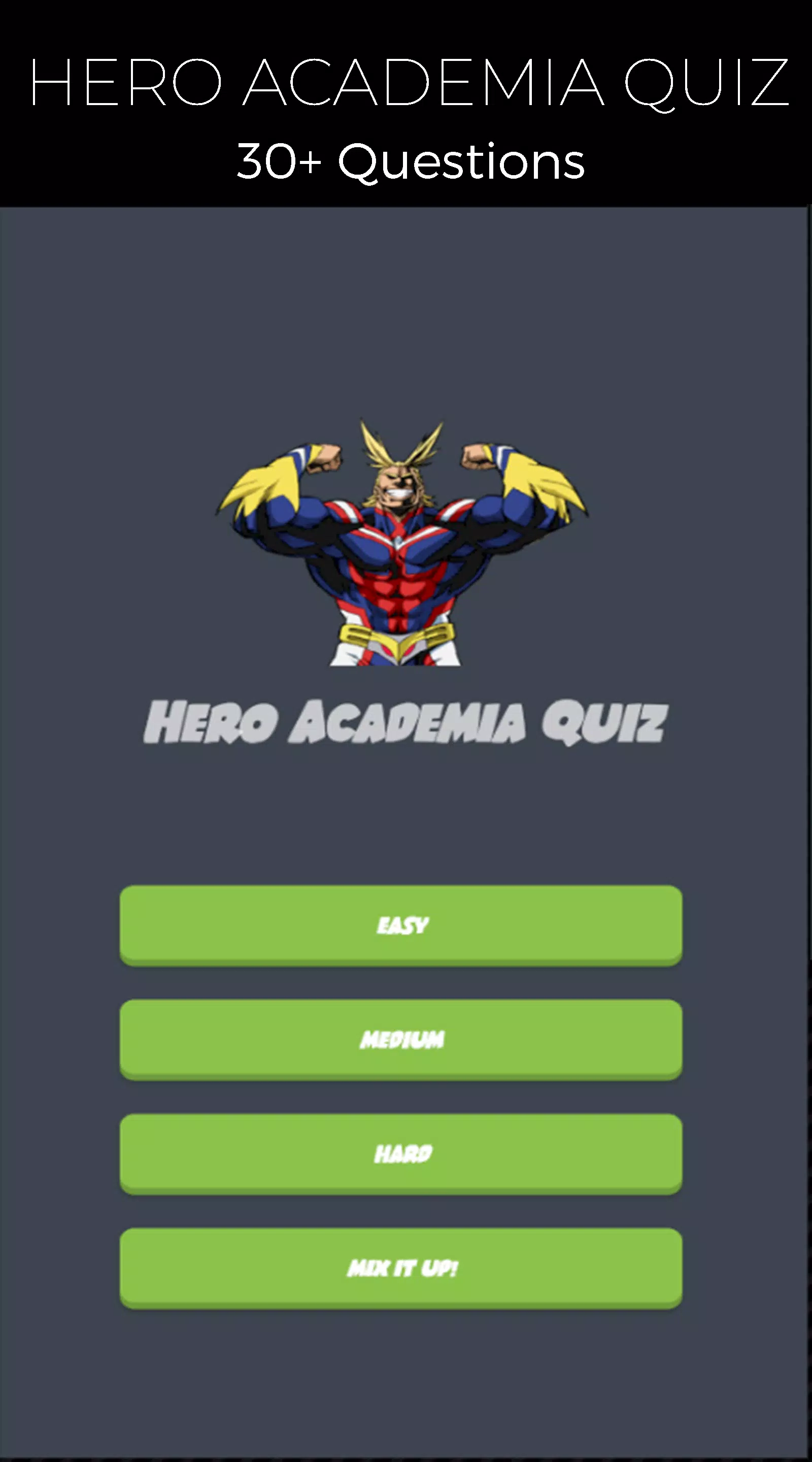 Quiz Game for Hero Academia 螢幕截圖 0