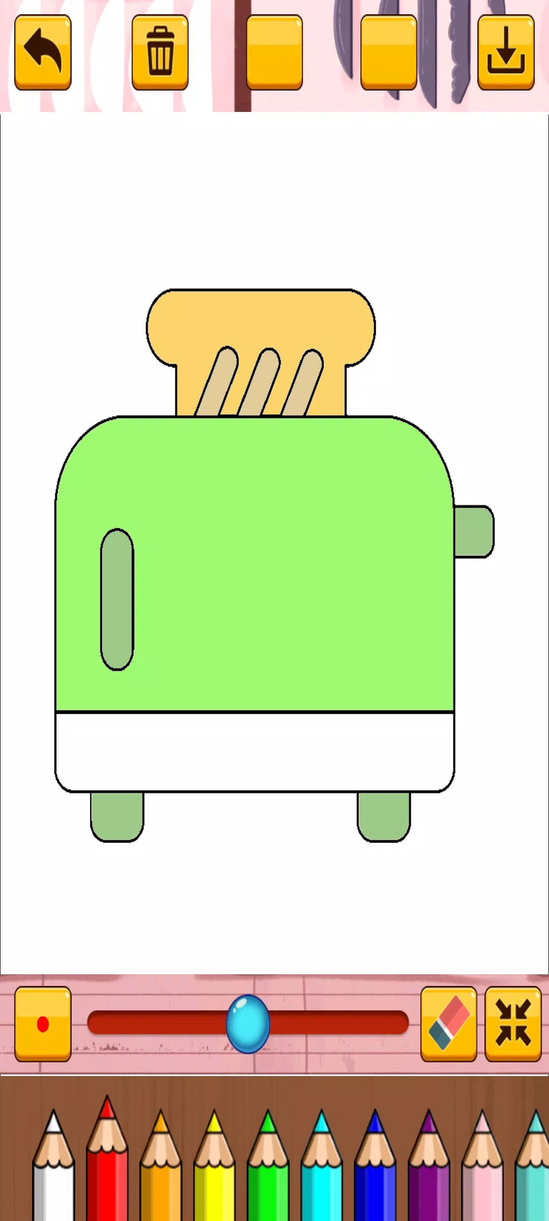 Coloring Kitchen Tools Captura de pantalla 3