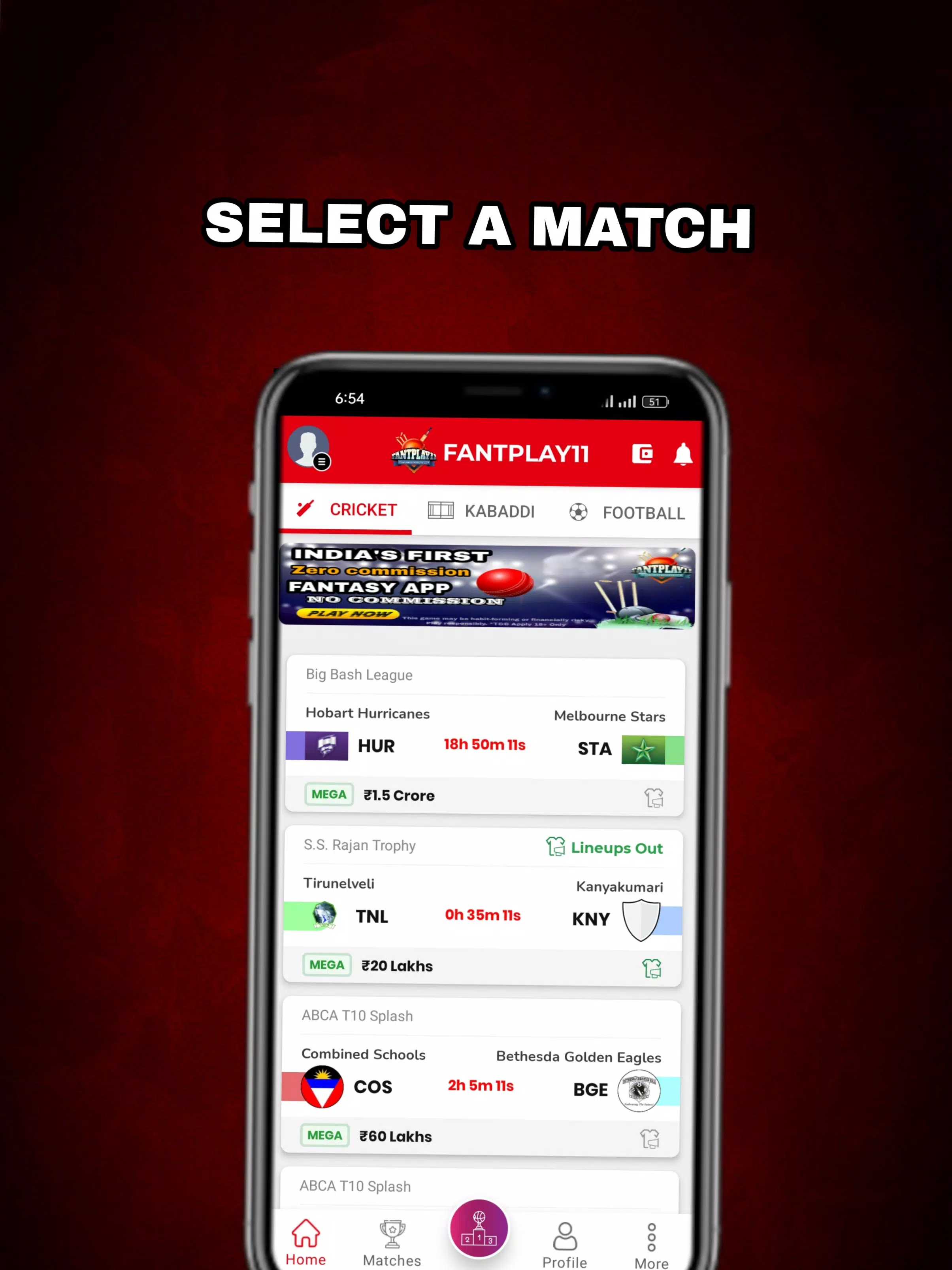 FantPlay11:Fantasy Cricket App Screenshot 1