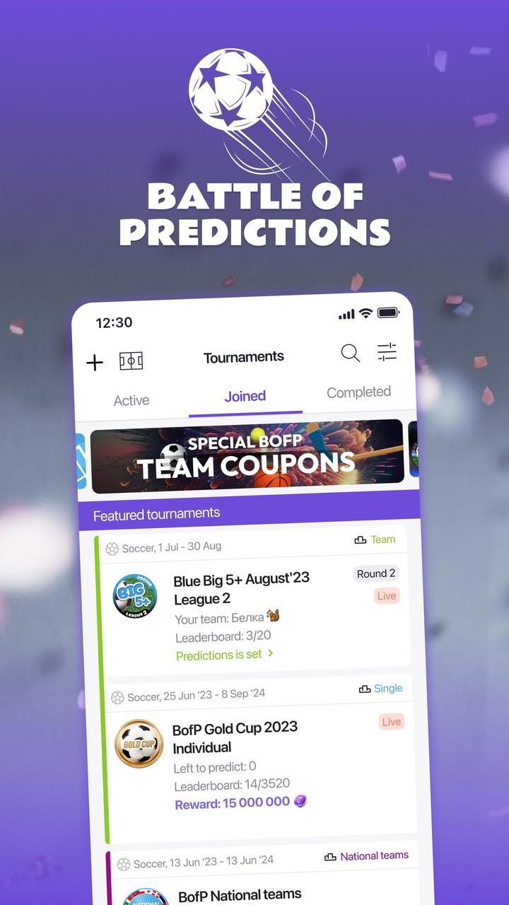 Battle of Predictions - Sports Screenshot 0