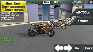 Schermata Motorbike 3D Drag Race 1