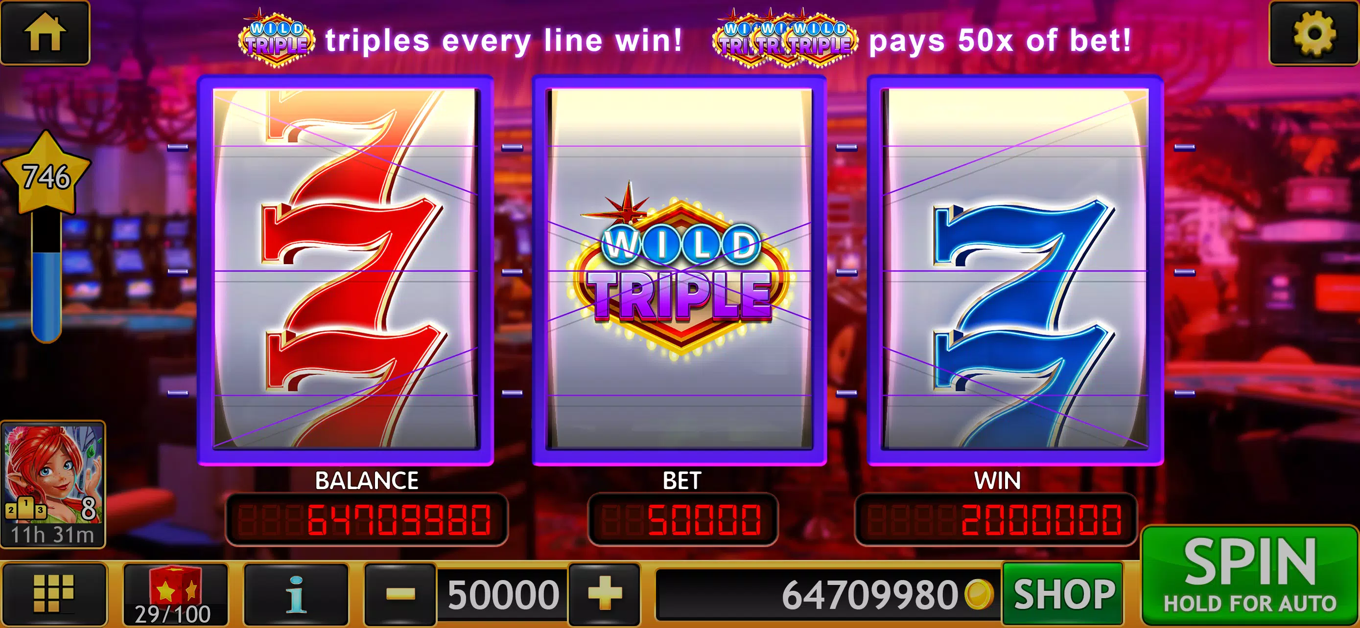 Wild Triple 777 Slots Casino ภาพหน้าจอ 0