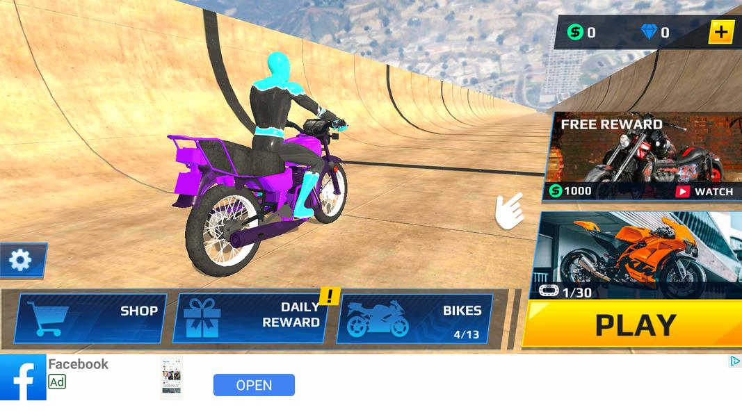 Schermata Superhero Moto Stunts Racing 2