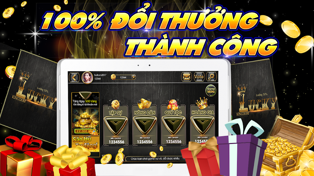 Slot - Vuong quoc lucky, Game Danh Bai Doi Thuong স্ক্রিনশট 1