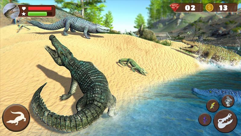 Wild Crocodile Family Sim Game Captura de tela 3