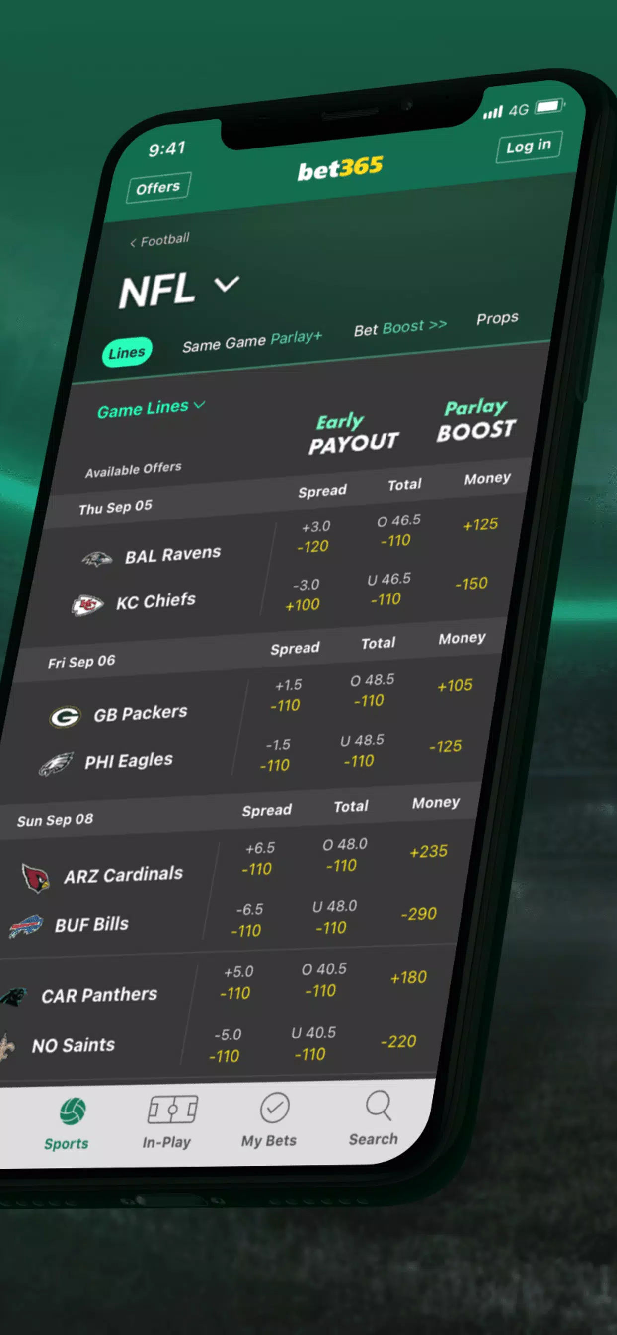 bet365 Sportsbook Screenshot 1