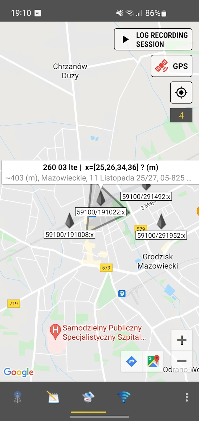 Schermata Netmonitor: Cell & WiFi 0