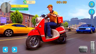 Food Delivery Boy Bike Game 3D Schermafbeelding 1