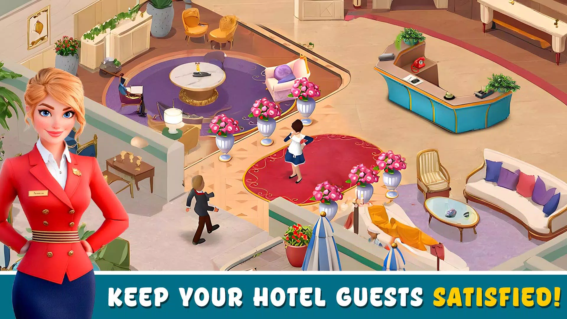 Hotel games: idle hotel tycoon Ảnh chụp màn hình 1