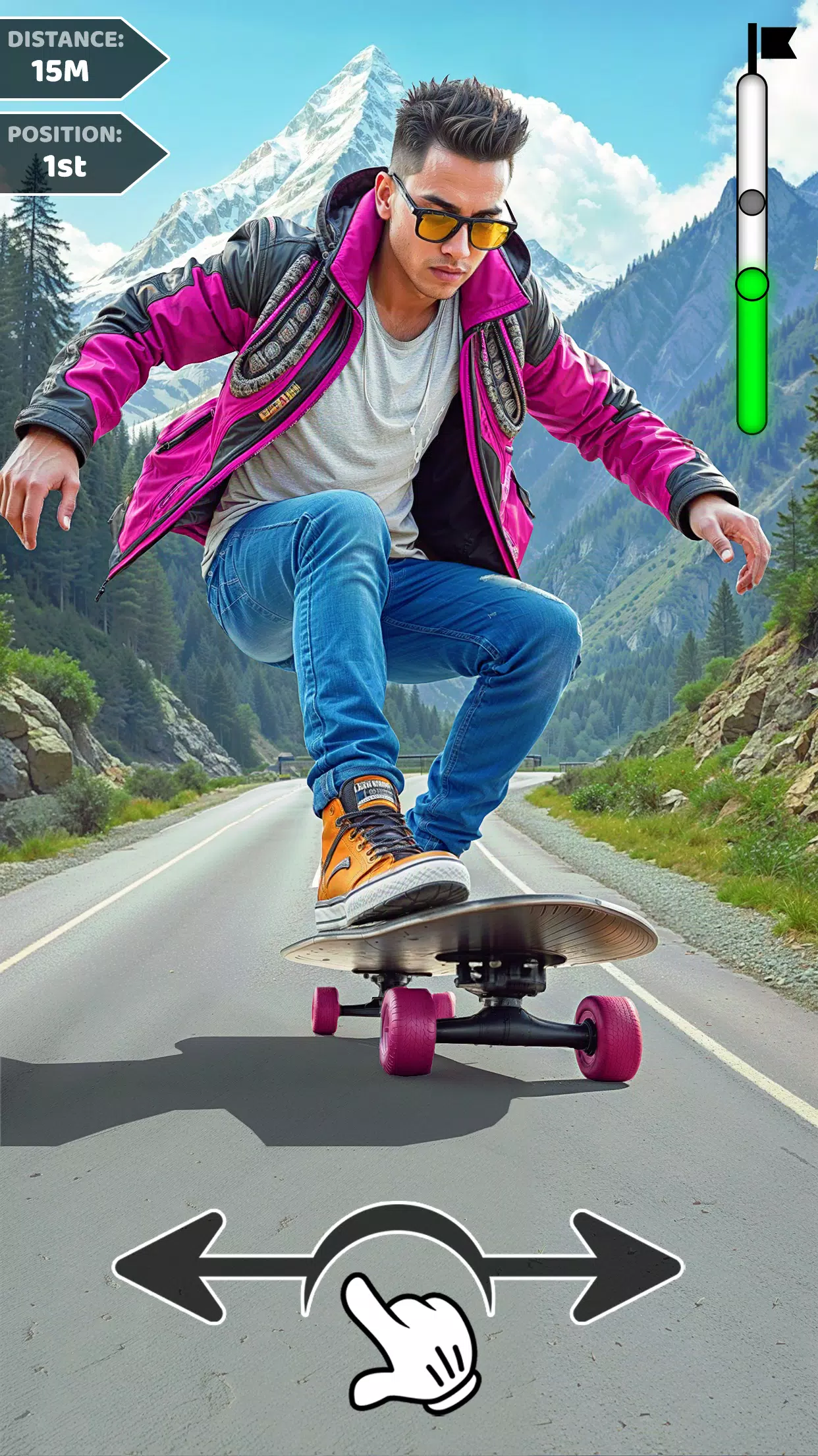 Downhill Skateboarding Game 스크린샷 3