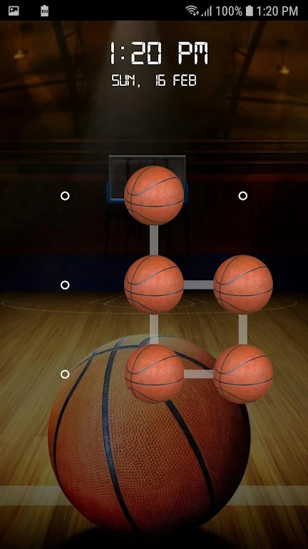 Basketball Screen Lock Pattern Ảnh chụp màn hình 3