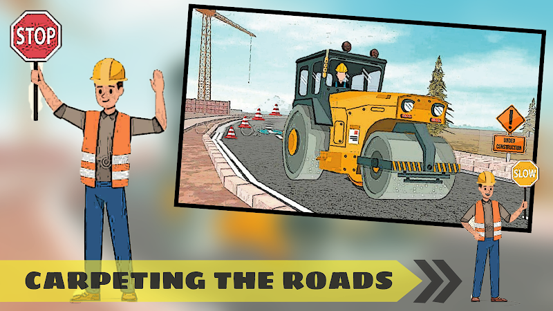 Highway road construction game Ảnh chụp màn hình 0