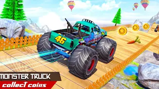 Monster Car Stunts Game 2023 スクリーンショット 1