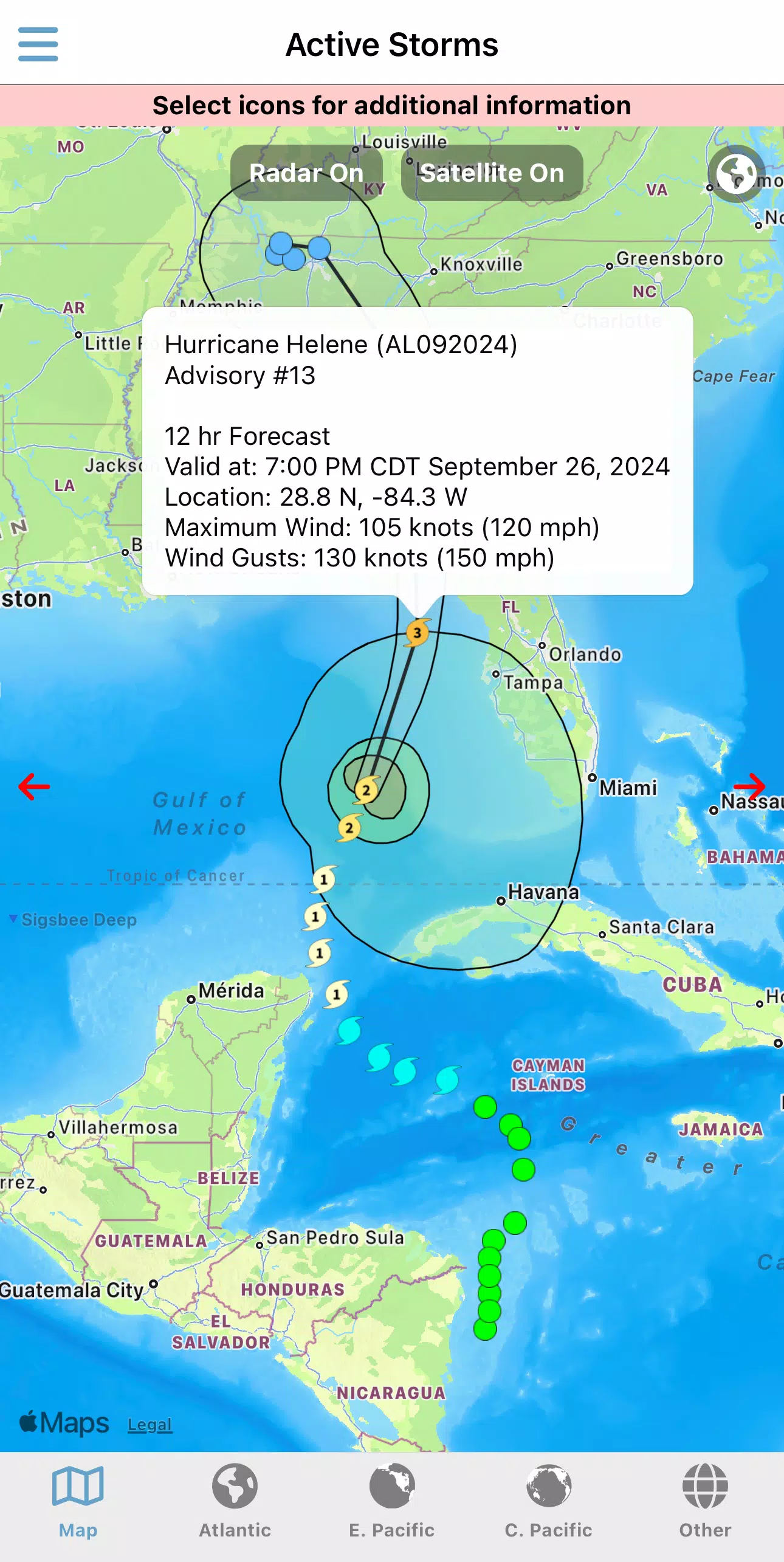 Schermata Tropical Hurricane Tracker 1