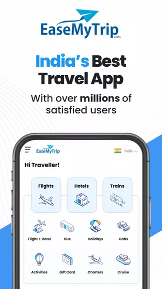 EaseMyTrip Flight, Hotel, Bus Capture d'écran 0