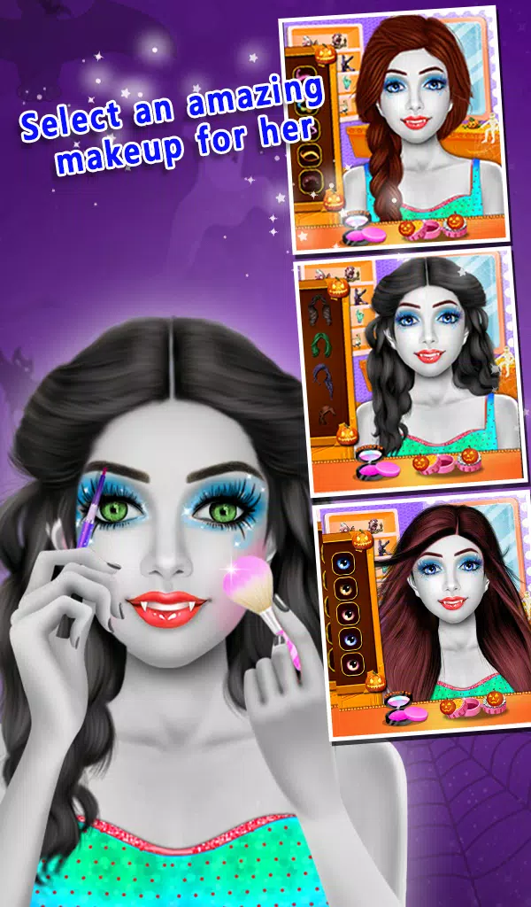 Halloween Makeover Salon Games Скриншот 2