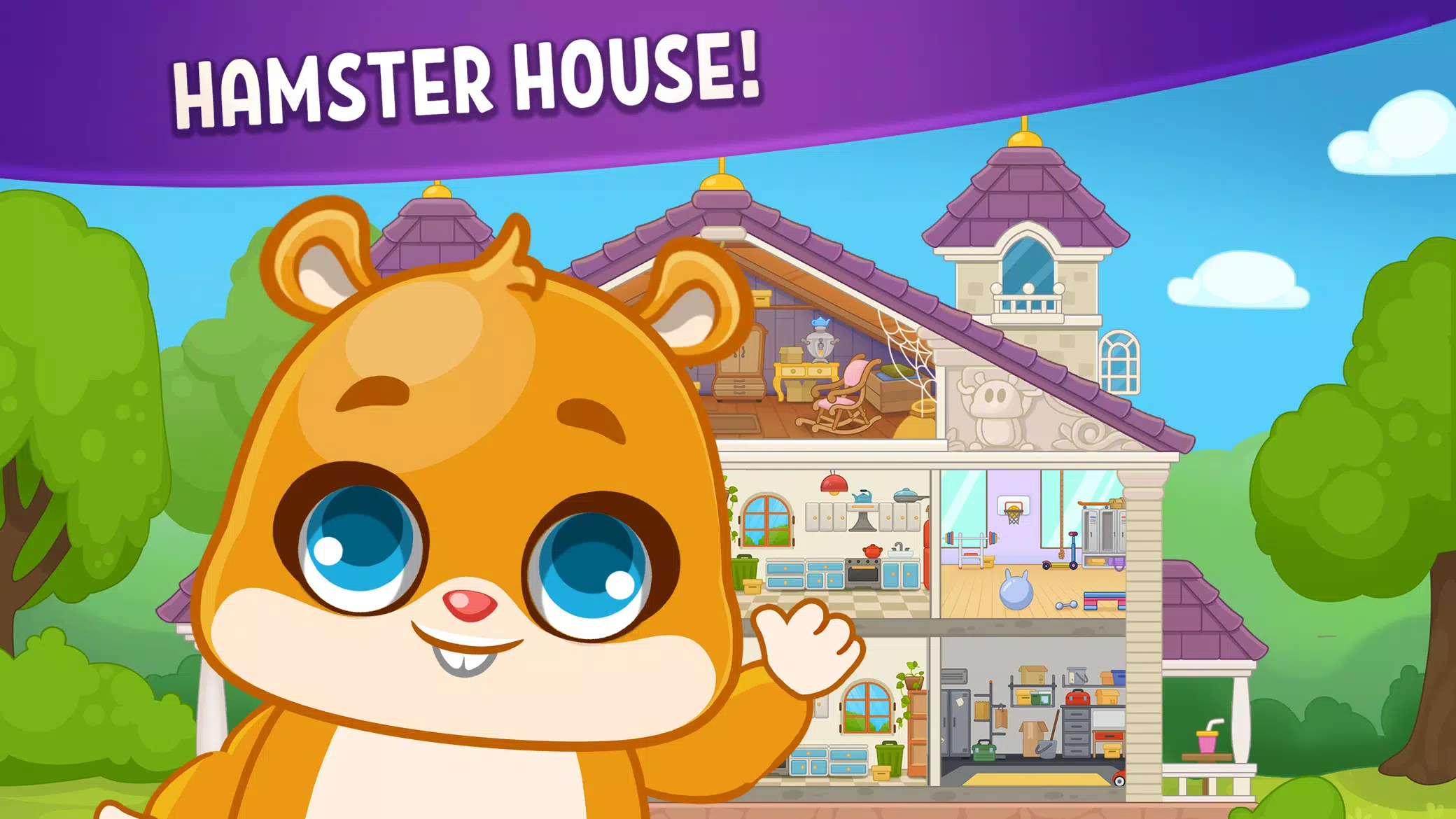 Hamster House: Kids Mini Games Captura de tela 0