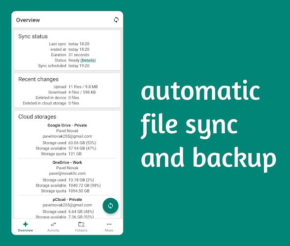 Autosync - File Sync & Backup Captura de tela 0