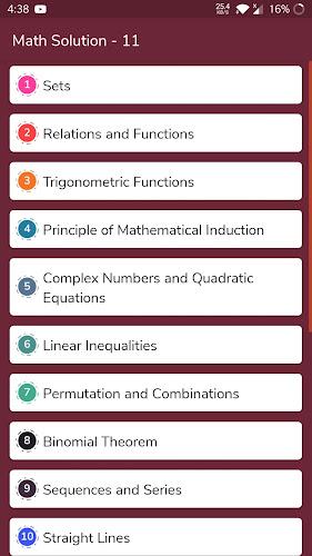 Class 11 Maths Solution NCERT 螢幕截圖 0