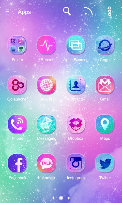 Milky Way GO Launcher Theme Screenshot 1