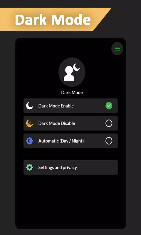 Schermata Dark Mode 2