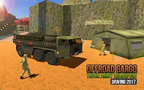 Offroad US Army Truck Driving Tangkapan skrin 2